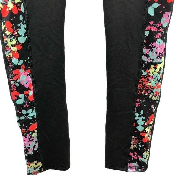 Anthropologie Daily Practice NWT Sofia Leggings Black & Colorful Floral … - Picture 6 of 10